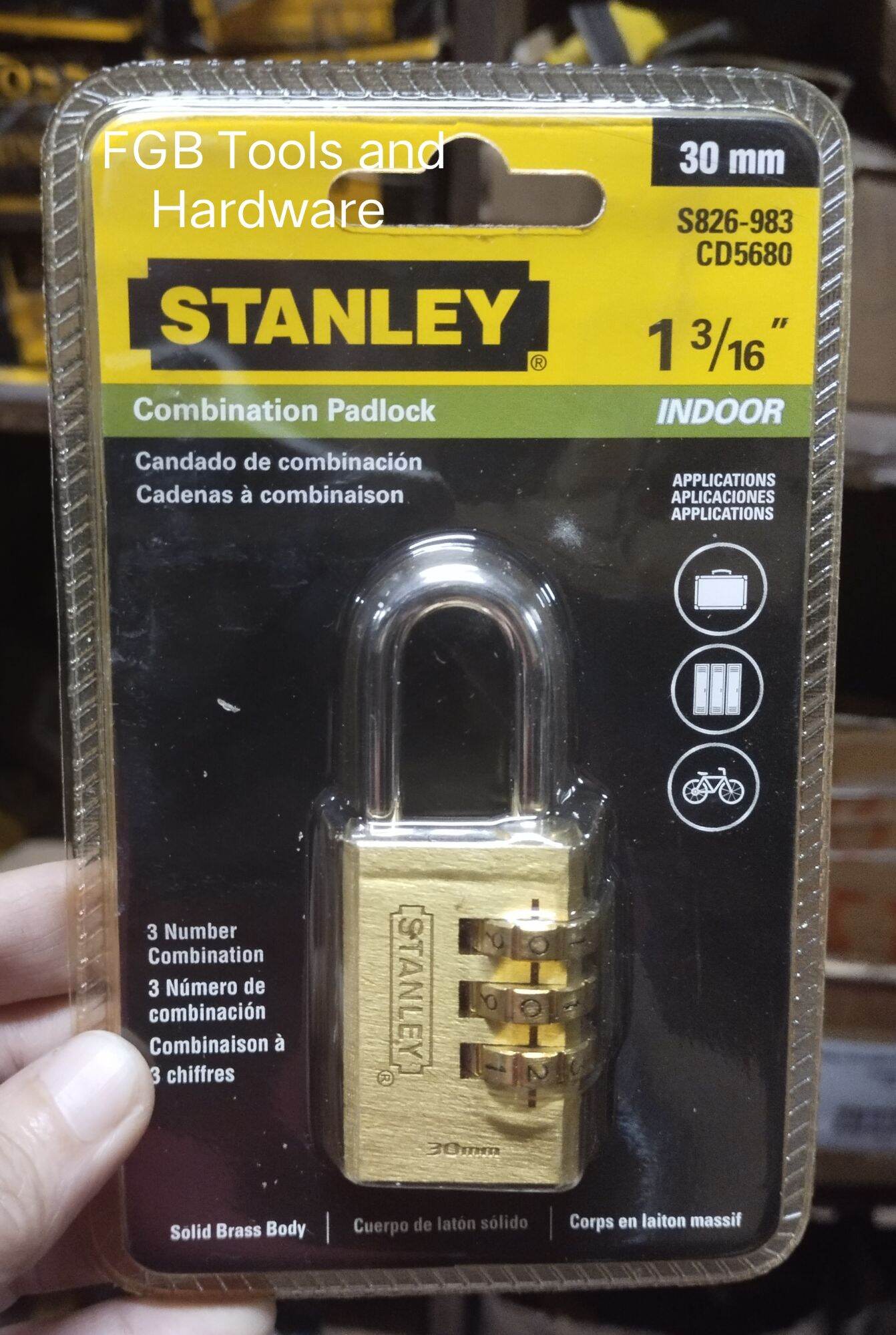 Stanley combination clearance padlock