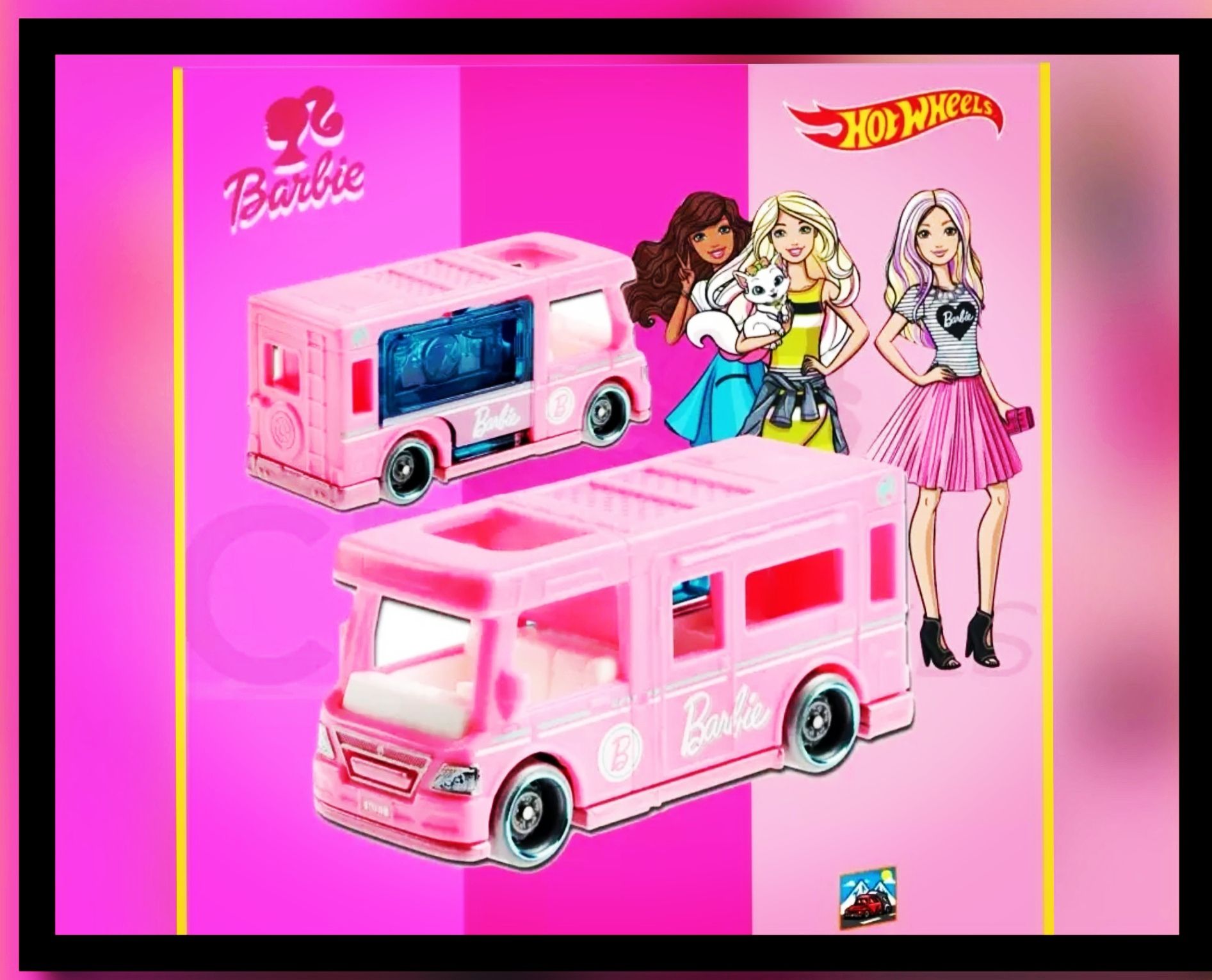 世界的に Barbie バービー COAST クルーズR CABRIOLET Vehicle CAR Picnic バスケット 2006  Multi-Lingual Box