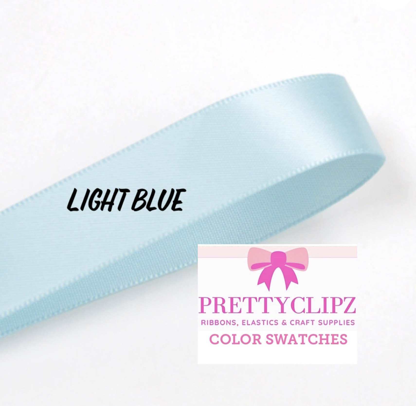 Dusty Blue Double Face Edge Satin Ribbon High Quality 25Y & 50Y Rolls