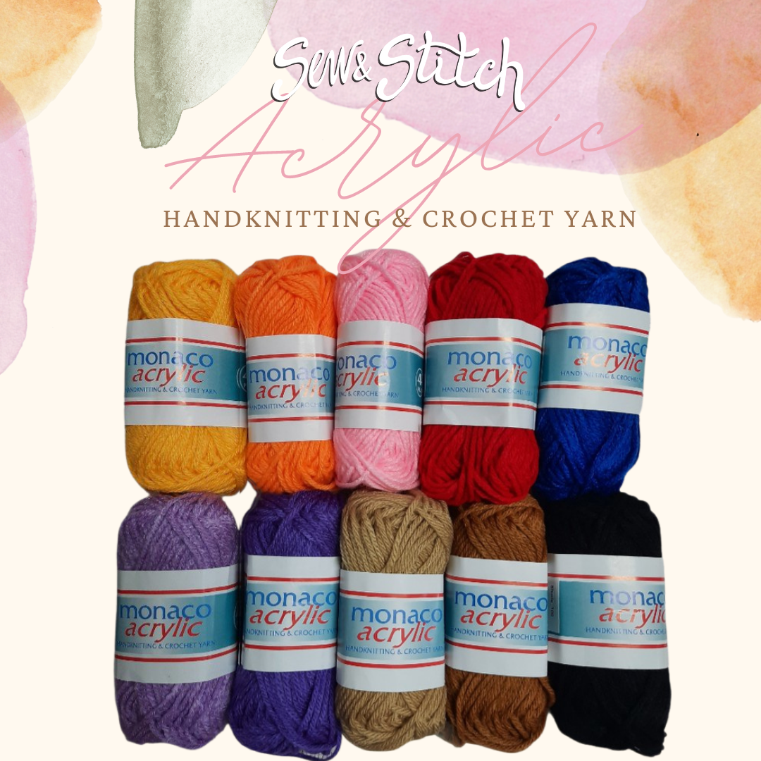 Monaco Acrylic Yarn - Hand Knitting and Crochet 4ply