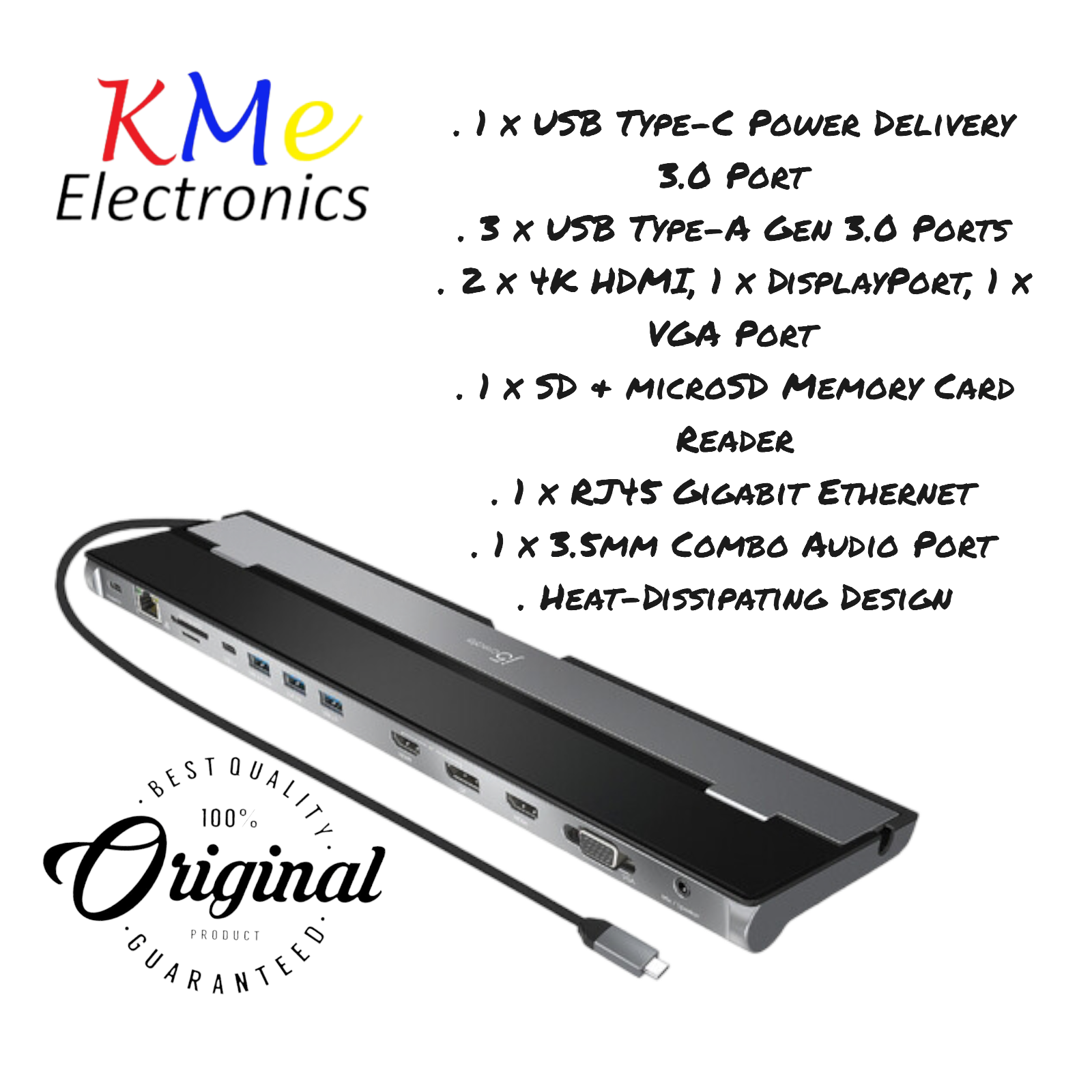 Original j5create USB TypeC Triple Display Docking Station, USB Hubs