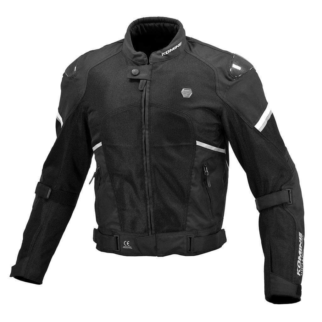 Komine JK157 carbon shoulder fully padded mesh jacket