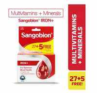 SANGOBION Iron + For Optimum Blood Health 27 + 5 Capsules Pack