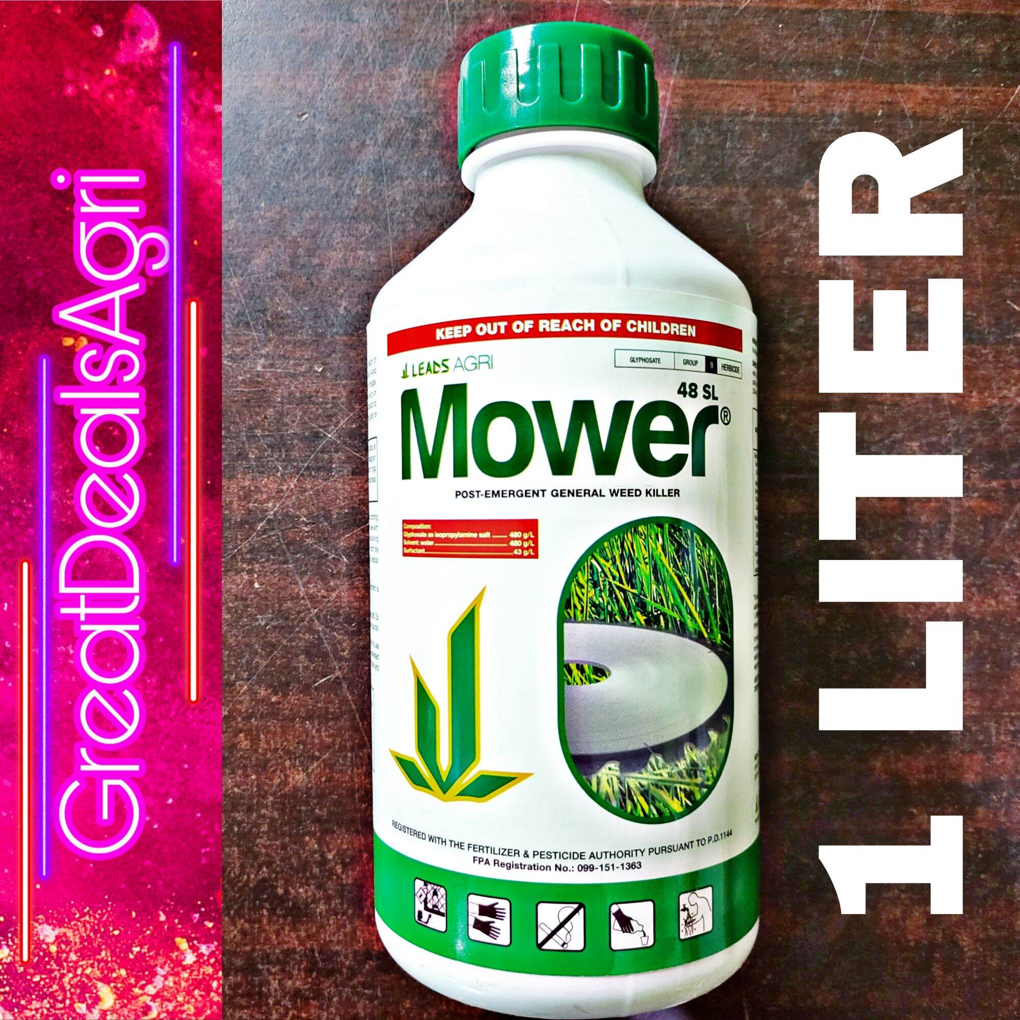 MOWER 48SL GLYPHOSATE HERBICIDE (1 LITER) BY LEADS AGRI Lazada PH