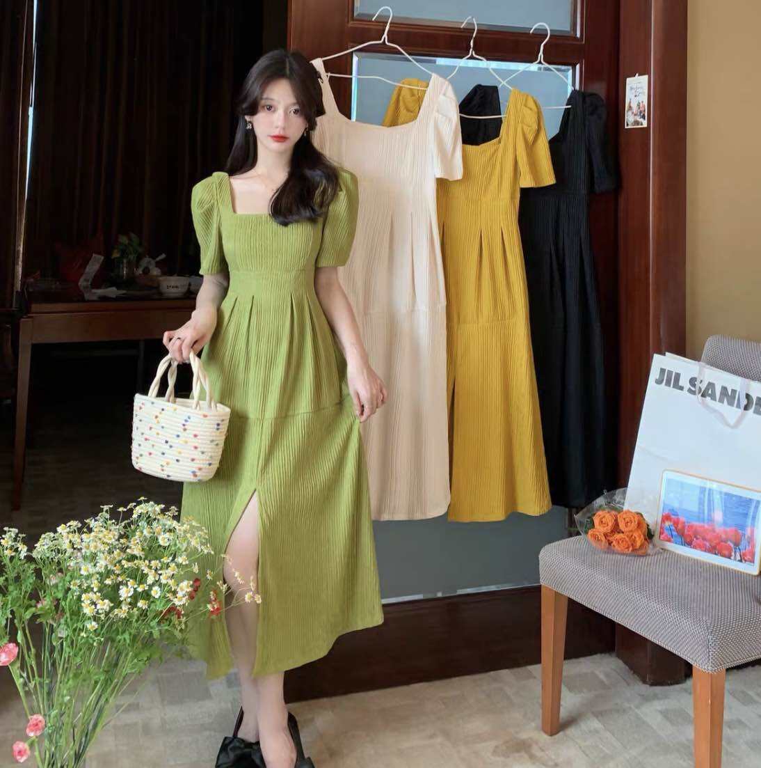 Long dress High quality and elegant casual girl dress attire