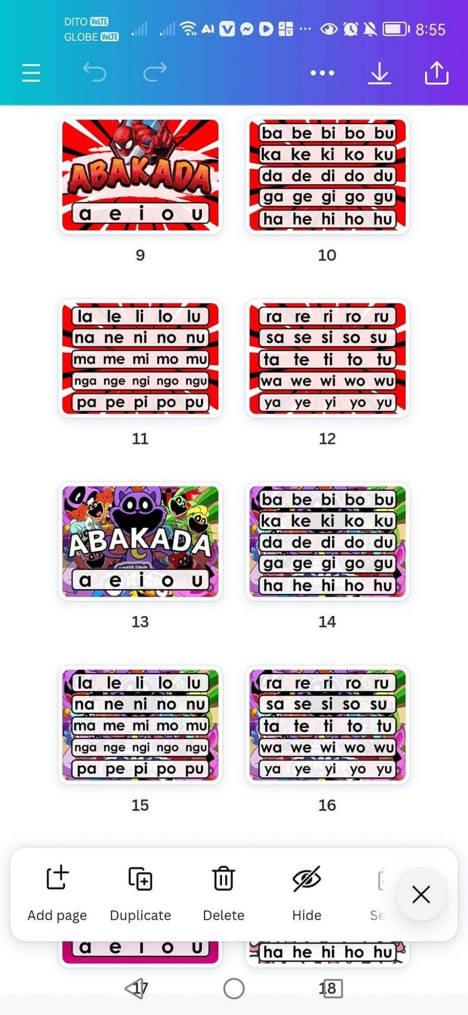 ABAKADA HANGING CHART A4 SIZE LAMINATED. 