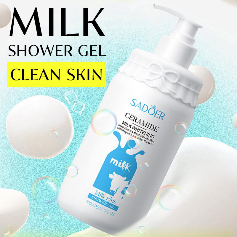 Moisturizing Milk Shower Gel - 500ml with Long-lasting Fragrance