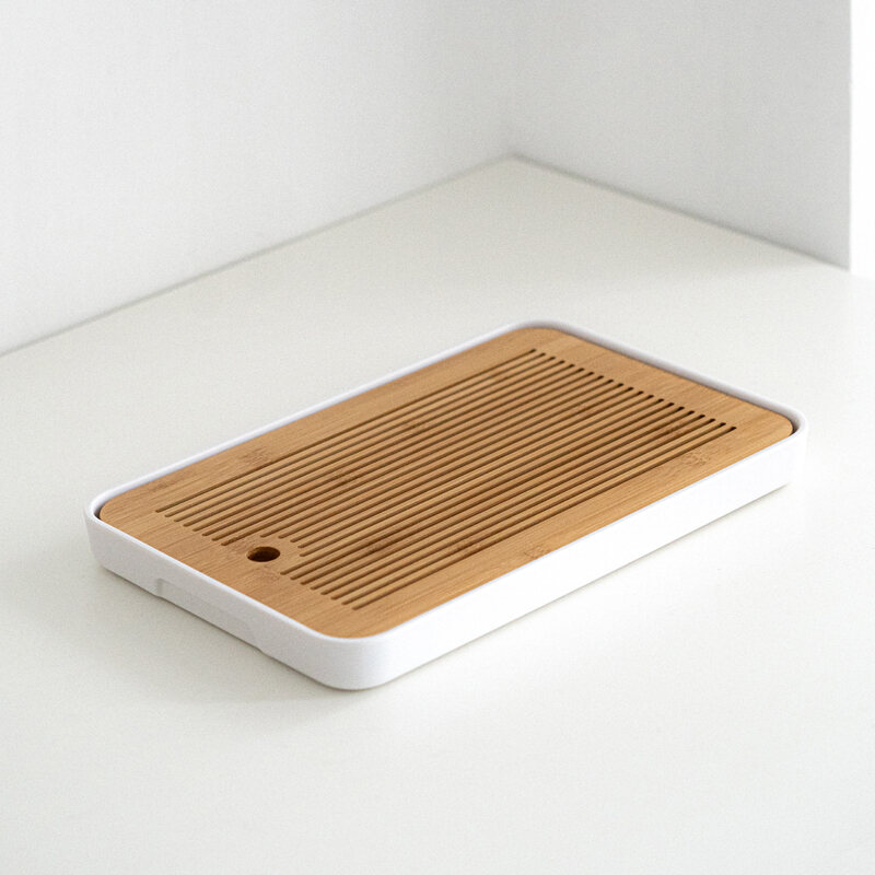 Japanese Style Simple Bamboo Tea Set Storage Box Melamine Tea Tray Tray