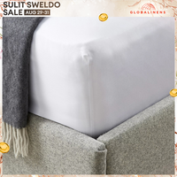500TC Fitted Sheet Only Globalinens - Hotel Quality Fitted Sheet only 100% Extra Fine Cotton 500 Thread Count