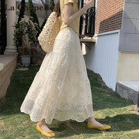 La Chapelle | Heavily Embroidered Lace Half Skirt
