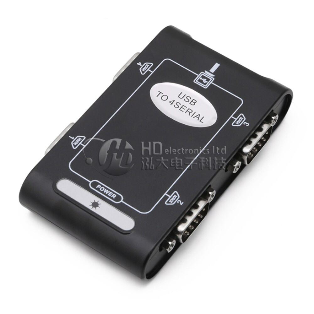 USB to 4Port RS232 Serial Port Hub 9Pin USB to 4 Serial Port Win10