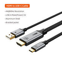 CABLETIME 4K60Hz HDMI to USB C Cable Stable Signal with USB Power Game Console to USB C Monitor for PS3/4/5 Switch TV Box