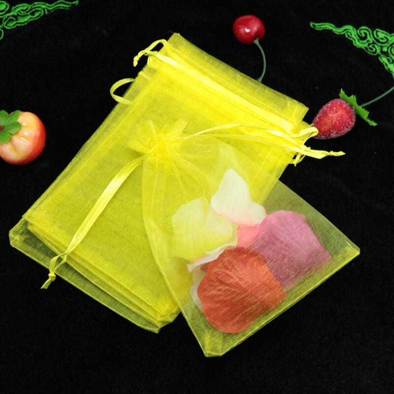 10pcs/lot (9 Sizes) Organza Gift Bag Jewelry Packaging Bag Wedding Party Decoration Favors Drawable Gift Bag&Pouches Baby Shower