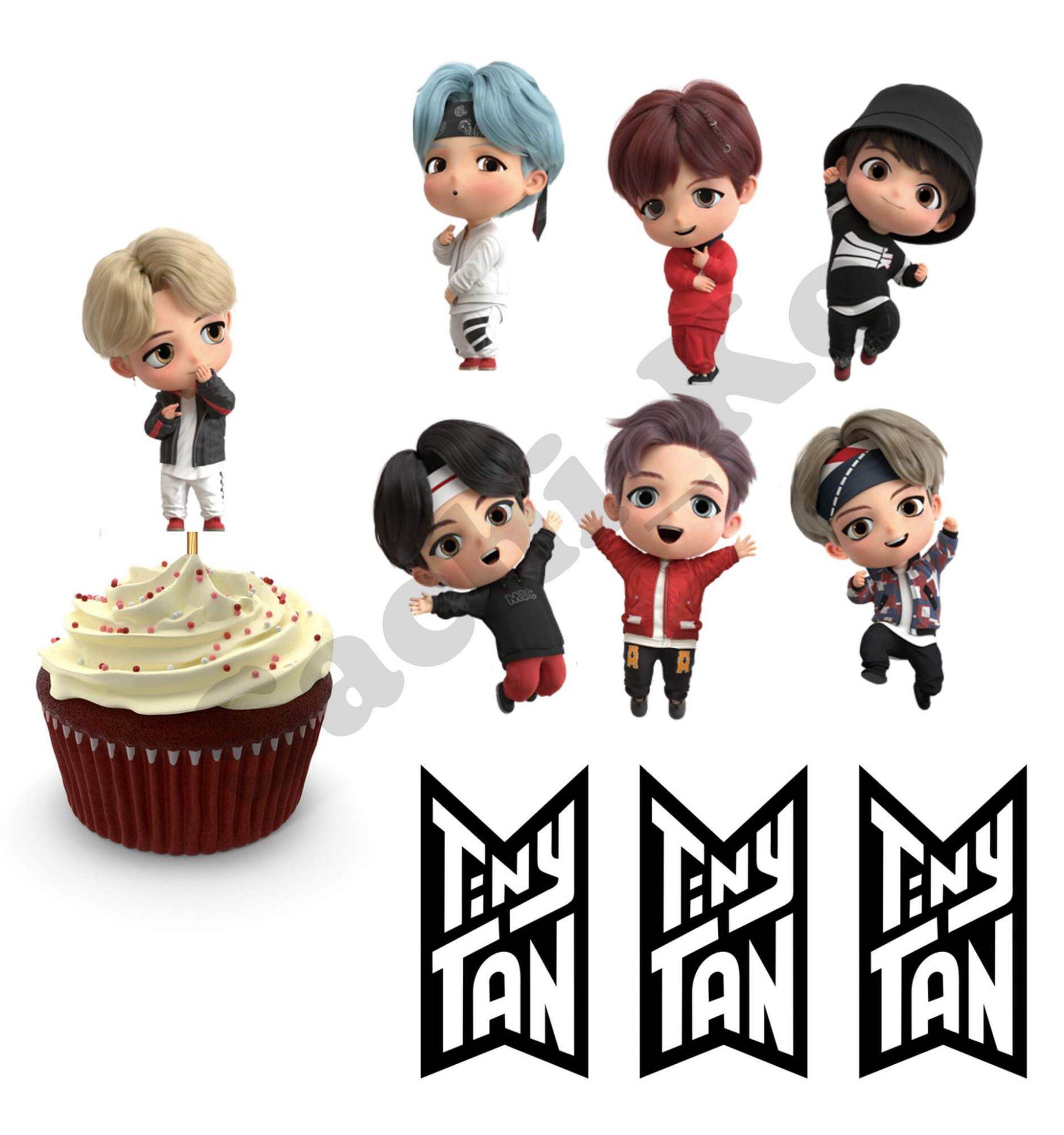 BTS TinyTan cupcake topper (10pcs) | Lazada PH