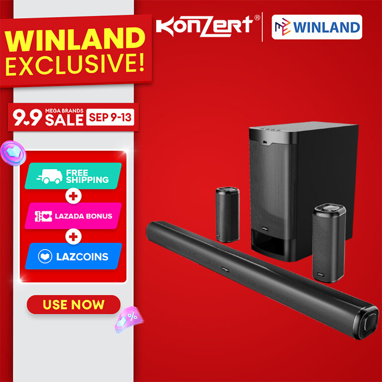 Winland Konzert 5.1CH Soundbar Speaker System with Bluetooth & Remote