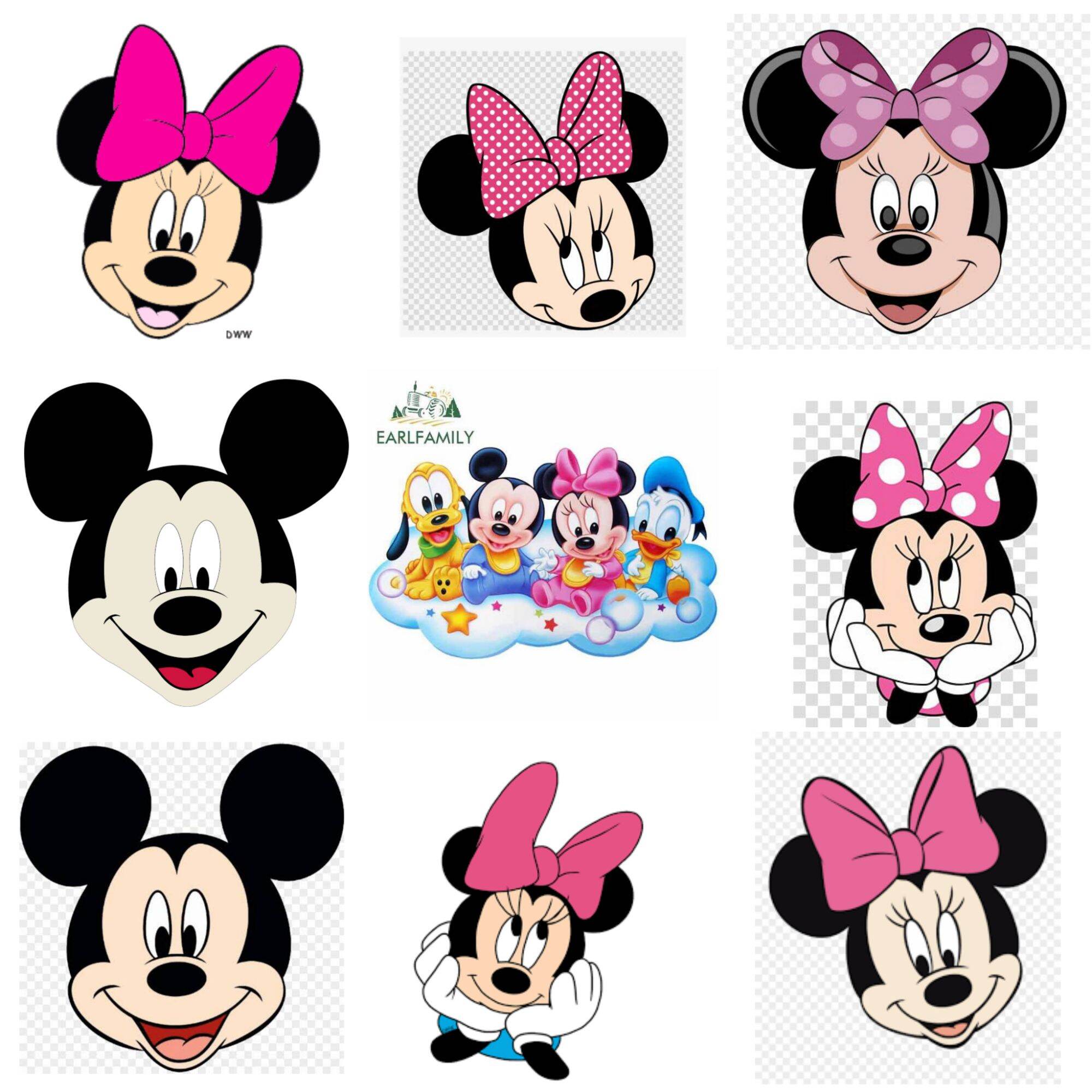 mickey and Minnie mouse face water proof sticker glossy Lazada PH