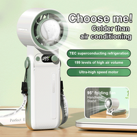 Jiditech 10000mAh High Speed Cooling Fan Handheld/Stand/Neck-hanging Folding Fan With 199 wind speed