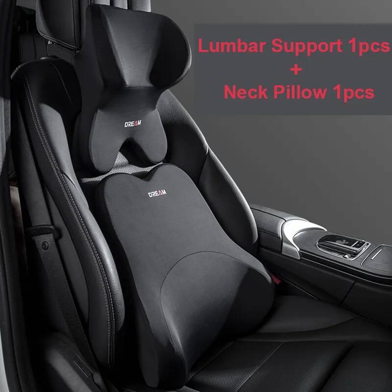 Car Lumbar Support Headrest Neck Pillow Support Universal Soft Neck