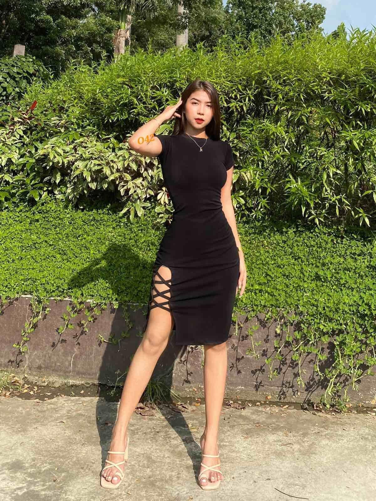 Kiko high hot sale side slit dress