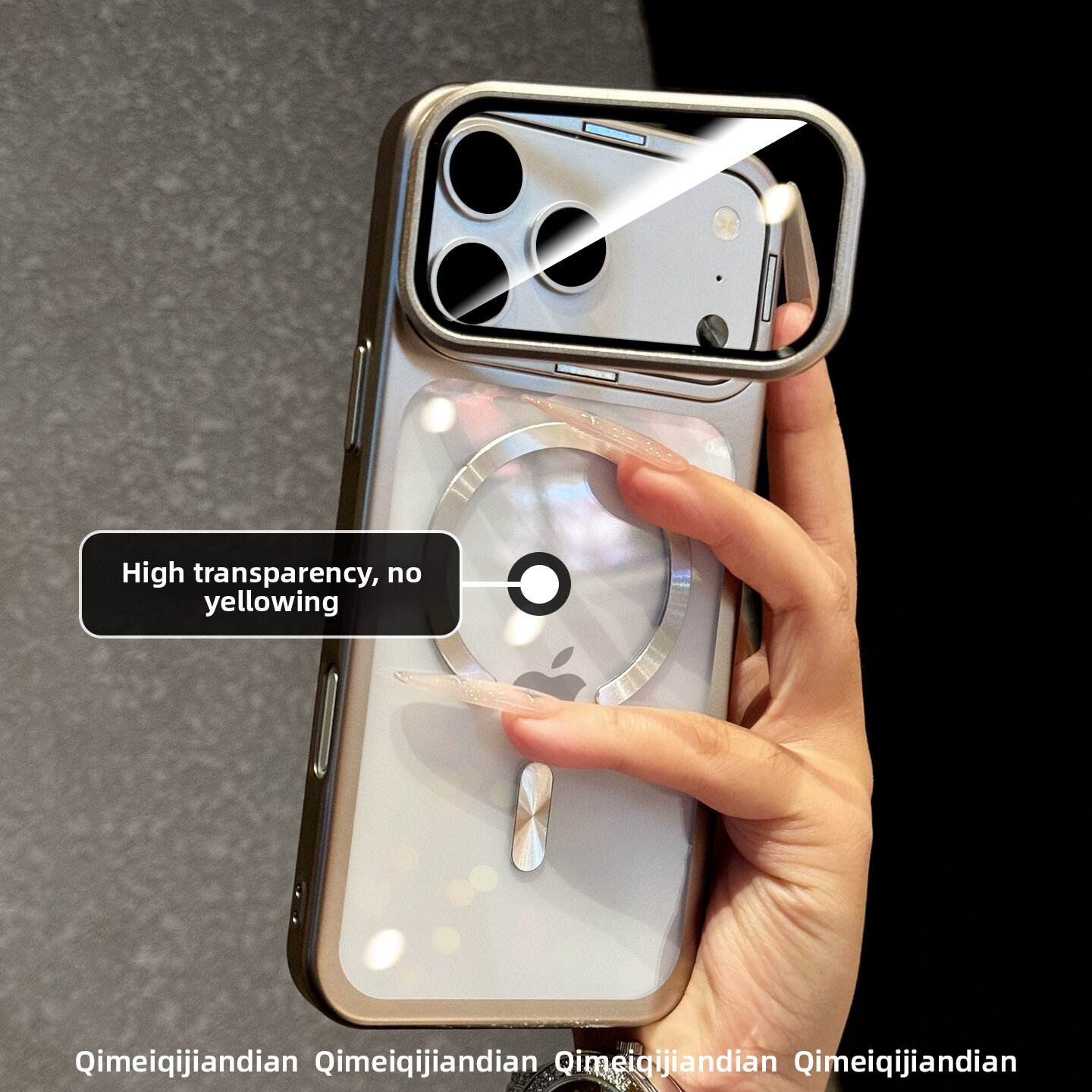 QI MEI. CASE / High Quality Magnetic iPhone Case With Lens Cover Support 17 Pro - Image 3