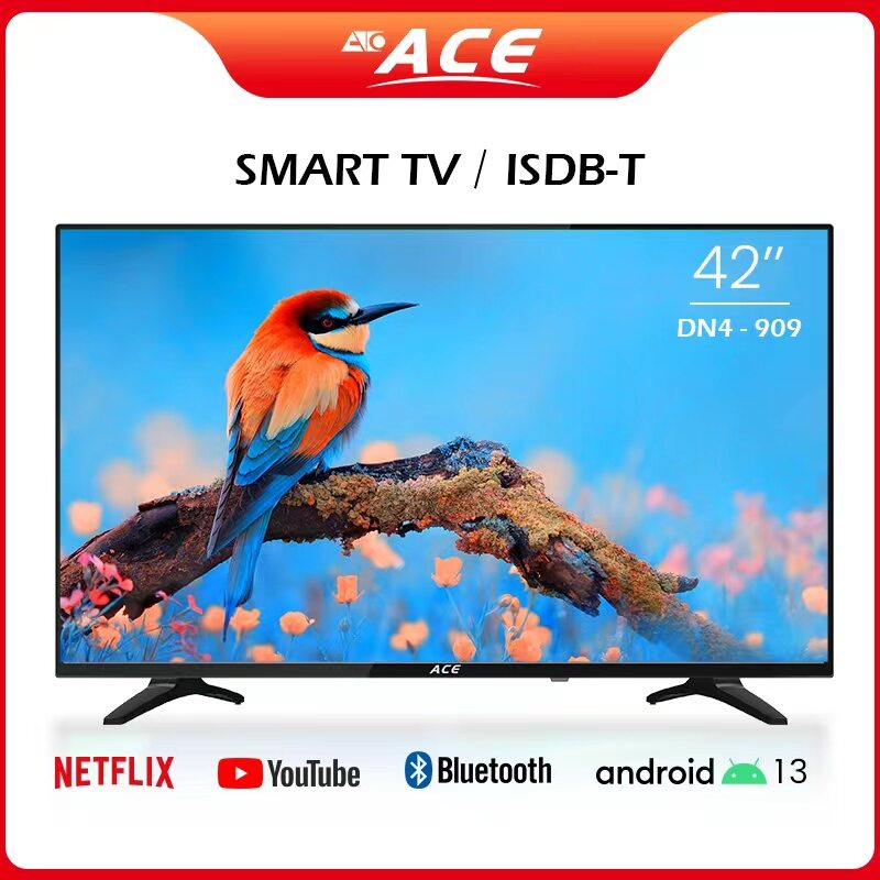 Ace 42" Slim Full HD LED Smart TV Black LED-909 Android 9.0