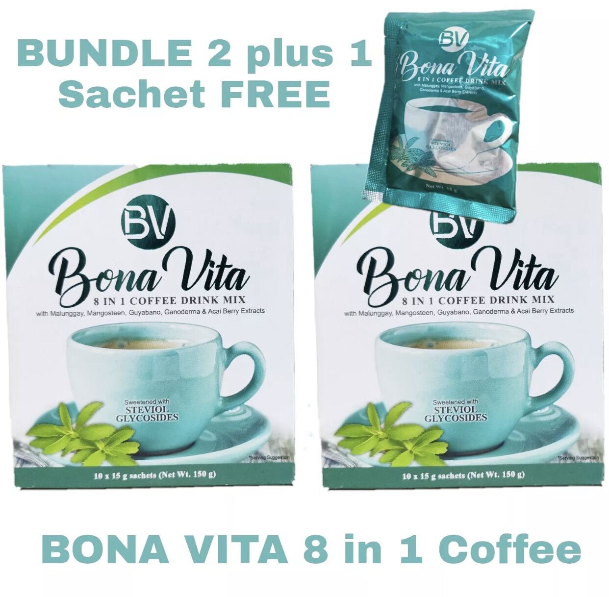 Bonavita 8-in-1 Coffee 2 BOXES+1 FREE sachet All Natural with ...