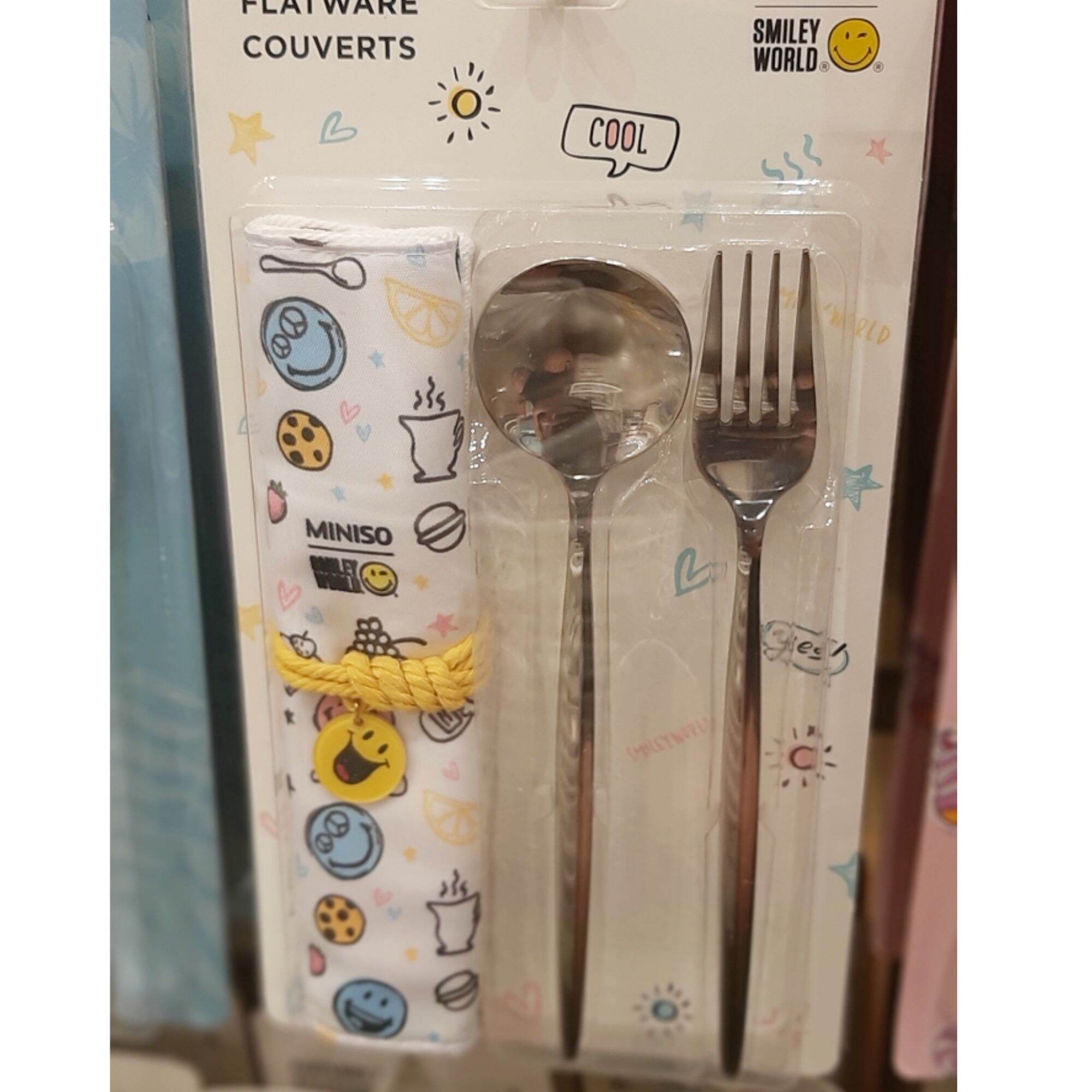 FLATWARE SET CUTLERY SET SPOON & FORK WITH CASE by Miniso Lazada PH