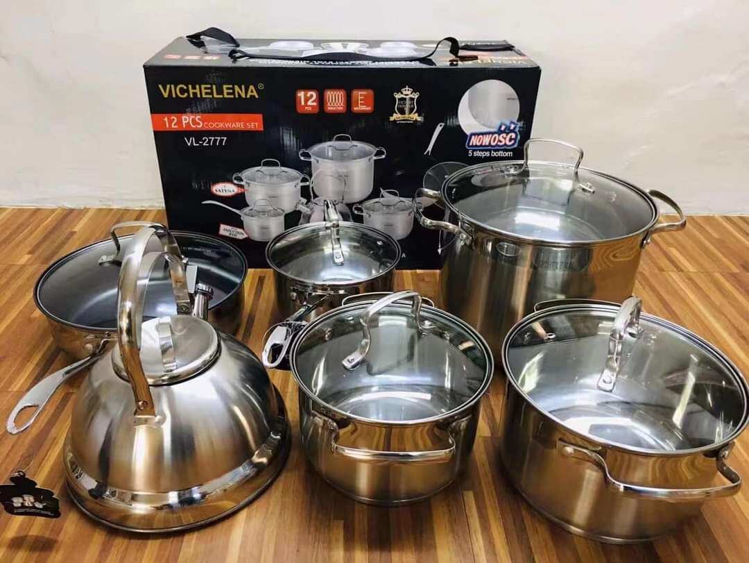 12PCS VICHELENA COOKWARE SET HIGH QUALITY STAINLESS STEEL Lazada PH