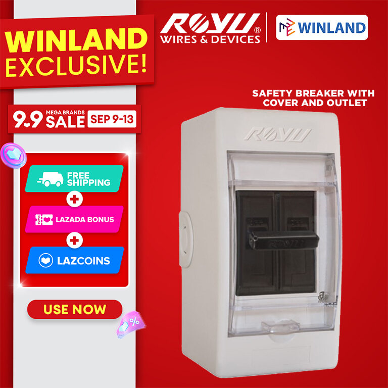 Winland Safety Breaker with Metal Handle and Outlet