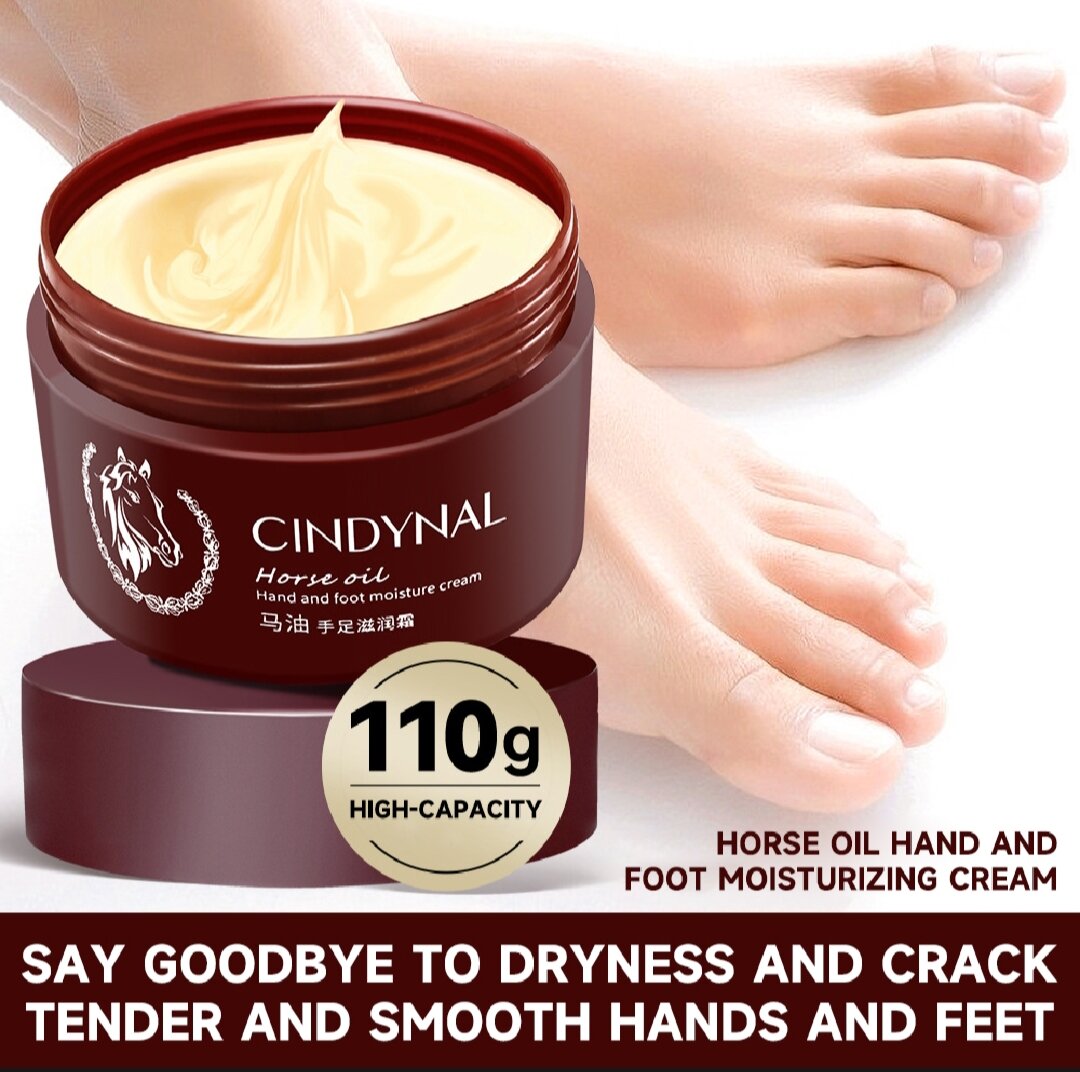 Horse Oil Foot Cream 110g Lotion for Dry and Cracked Heels
