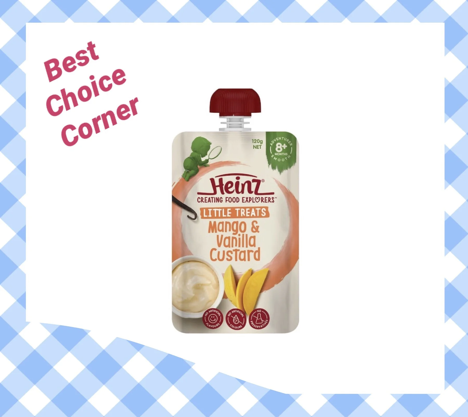 Heinz 8 Months+ Mango & Vanilla Custard 120g