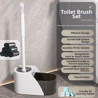 Aige | Long Handle Comprehensive Cleaning Toilet Brush Set with Holder