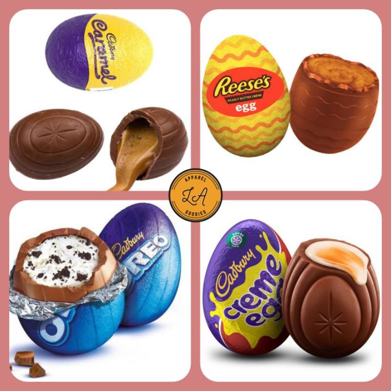 Chocolate Cadbury Creme Egg , Cadbury Caramel Egg, Cadbury Oreo Egg ...