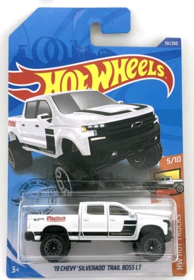 Hot Wheels 19 Chevy Silverado Trail Boss LT (Hot Trucks) 1:64 scale ...