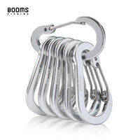 Booms Fishing Multi Tool 6Pcs 5cm D-ring Aluminum Alloy Carabiner Clip Outdoor Travel Hook Buckle Karabiner Camp Equipment