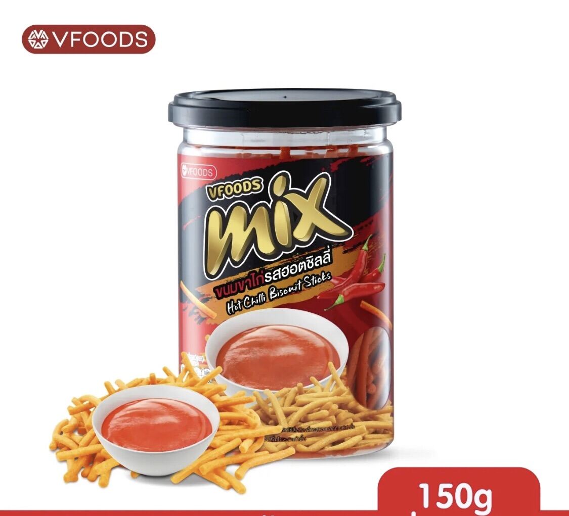 THAILAND VFOODS MIX BISCUIT STICK SNACK ORIGINAL / HOT CHILI / SPICY ...