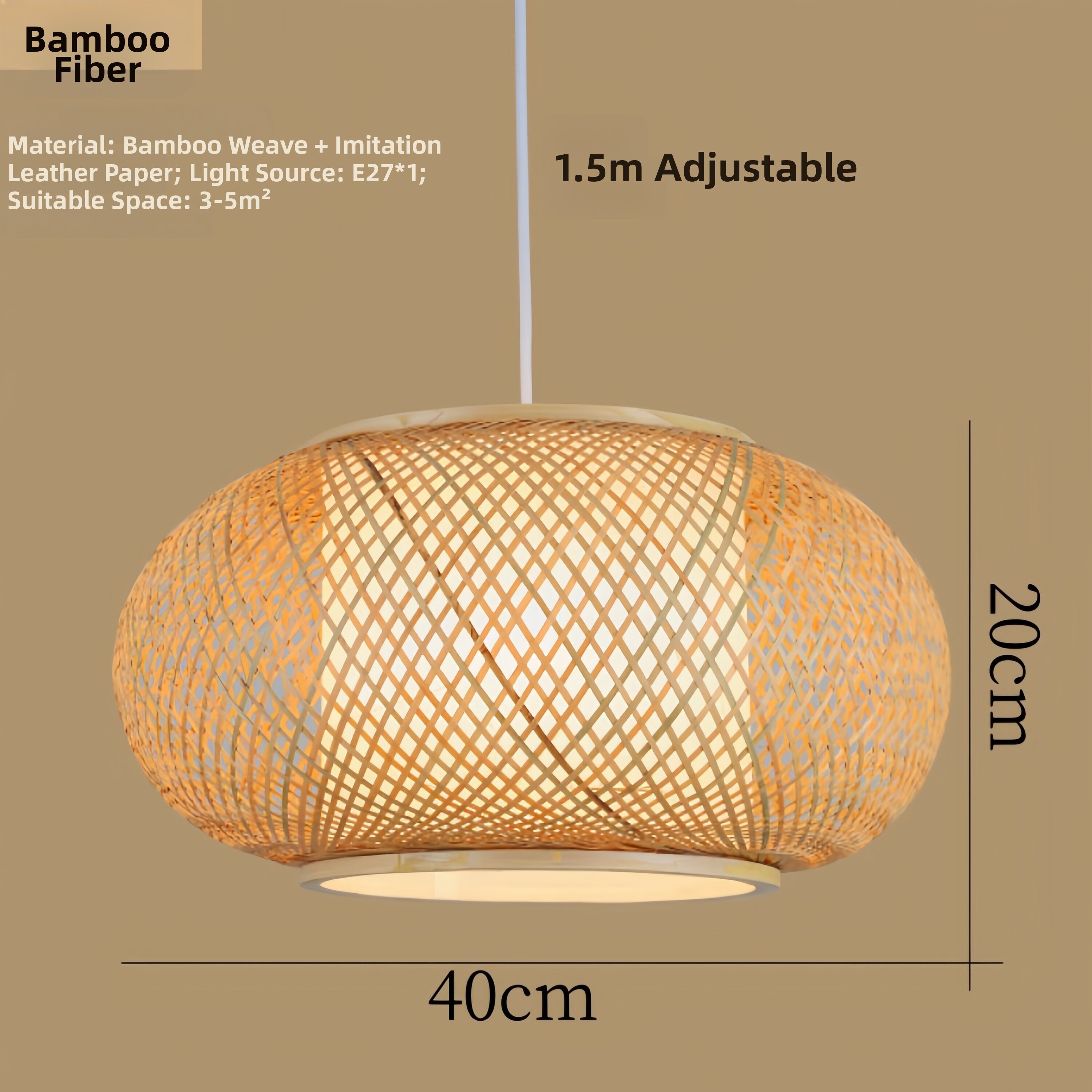 SANGEJIANGREN | Bamboo Woven Zen Style Chandelier