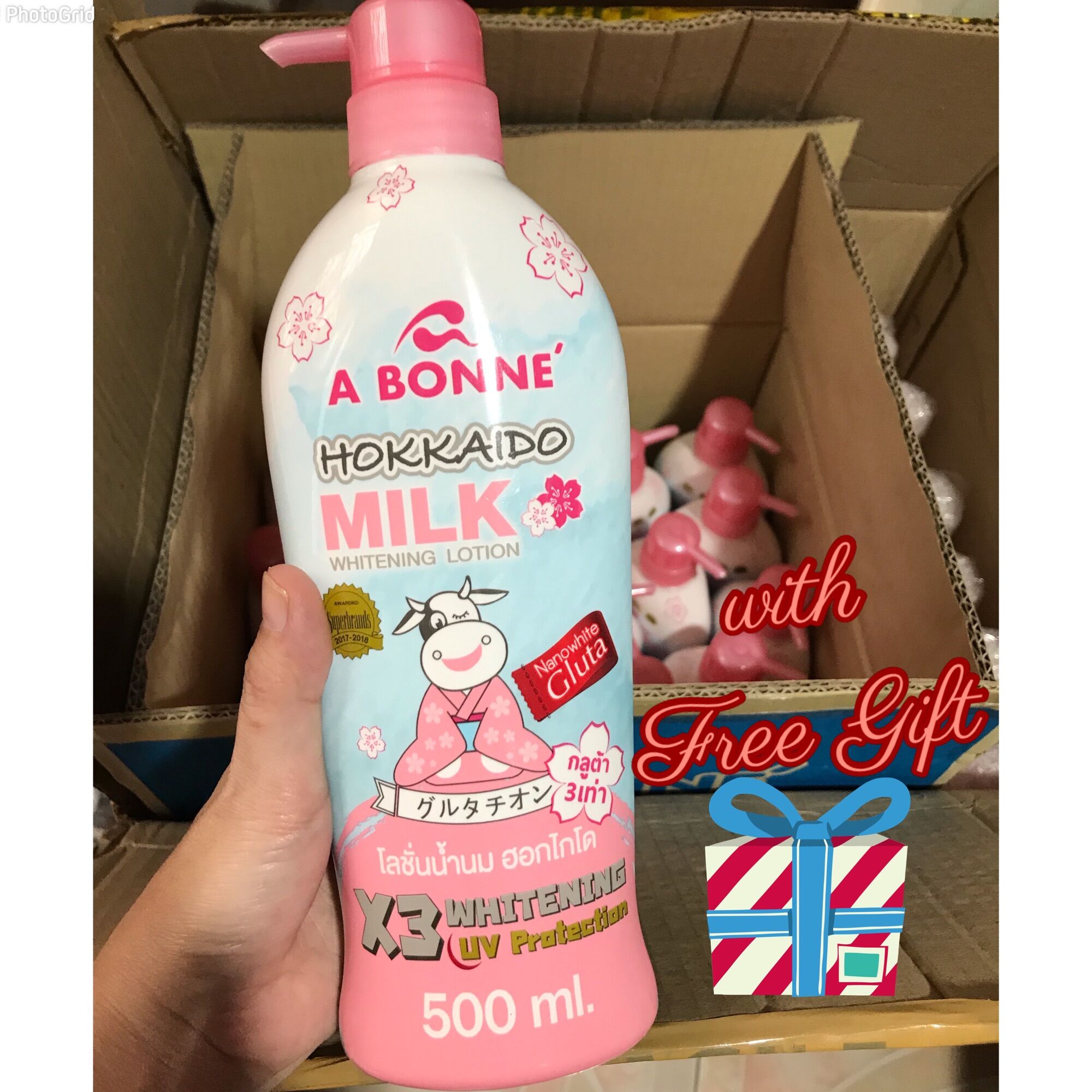 A Bonne Hokkaido Milk Whitening Lotion🇹🇭500ml(Authentic) Lazada PH