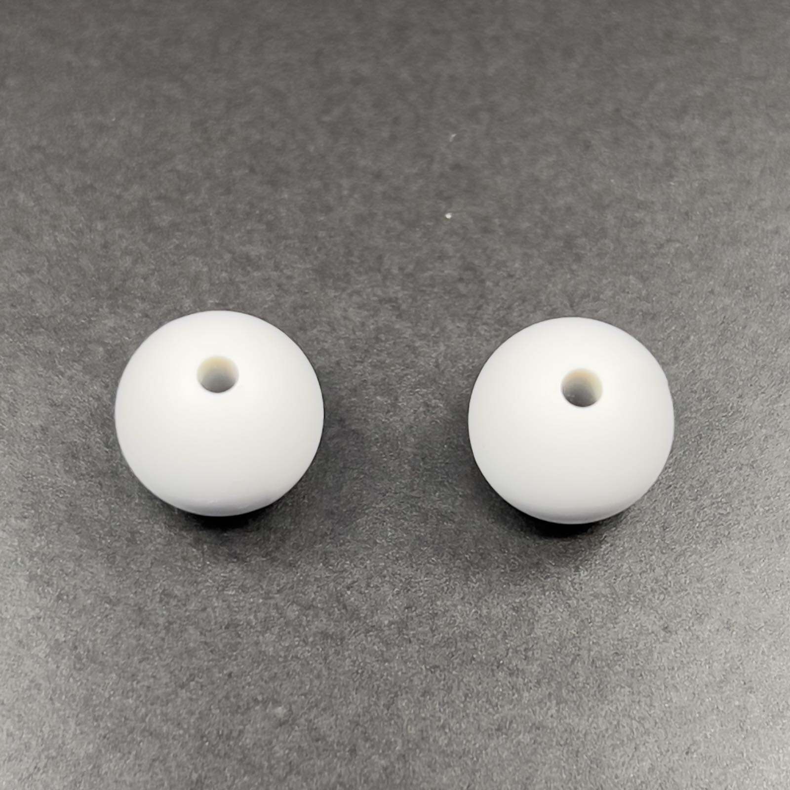 Veeds 2 Pcs Round Grey Bead 10mm Silicone DIY Beads Art and Craft