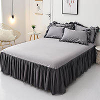 Jroye | Korean Princess Style Lace Washed Silk Ice Silk Bed Skirt
