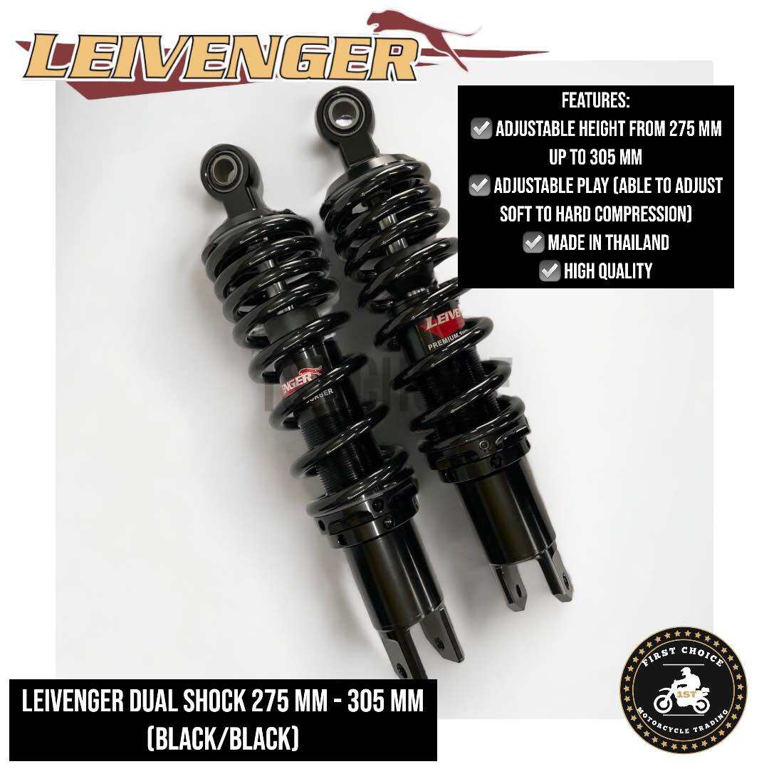 Leivenger Dual Shock 275 MM TO 305 MM FOR NOUVO/ NMAX v1 (Semi-Lowered)/NMAX v2/ Aerox v1/ Aerox v2. 
