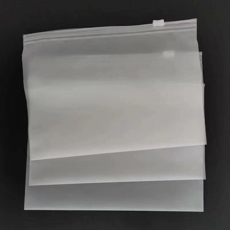Self Sealing Bag, Horizontal Frosted Zipper Bag, Clothing Packaging Bag, CPE Packaging Bag, CPE Frosted Bag. 