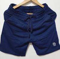 Volcom navy blue mens shorts with elastic waist drawstring and side pockets.