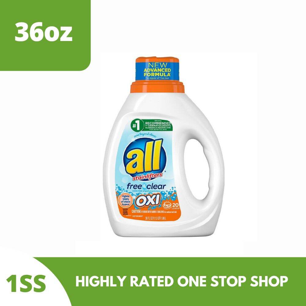 All Stainlifters Free Clear Oxi Liquid Laundry Detergent, 36oz Lazada PH