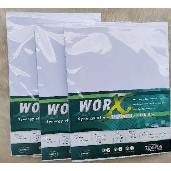 SG Worx Board Bond Paper Short /A4 size 10 PCs/pack. 