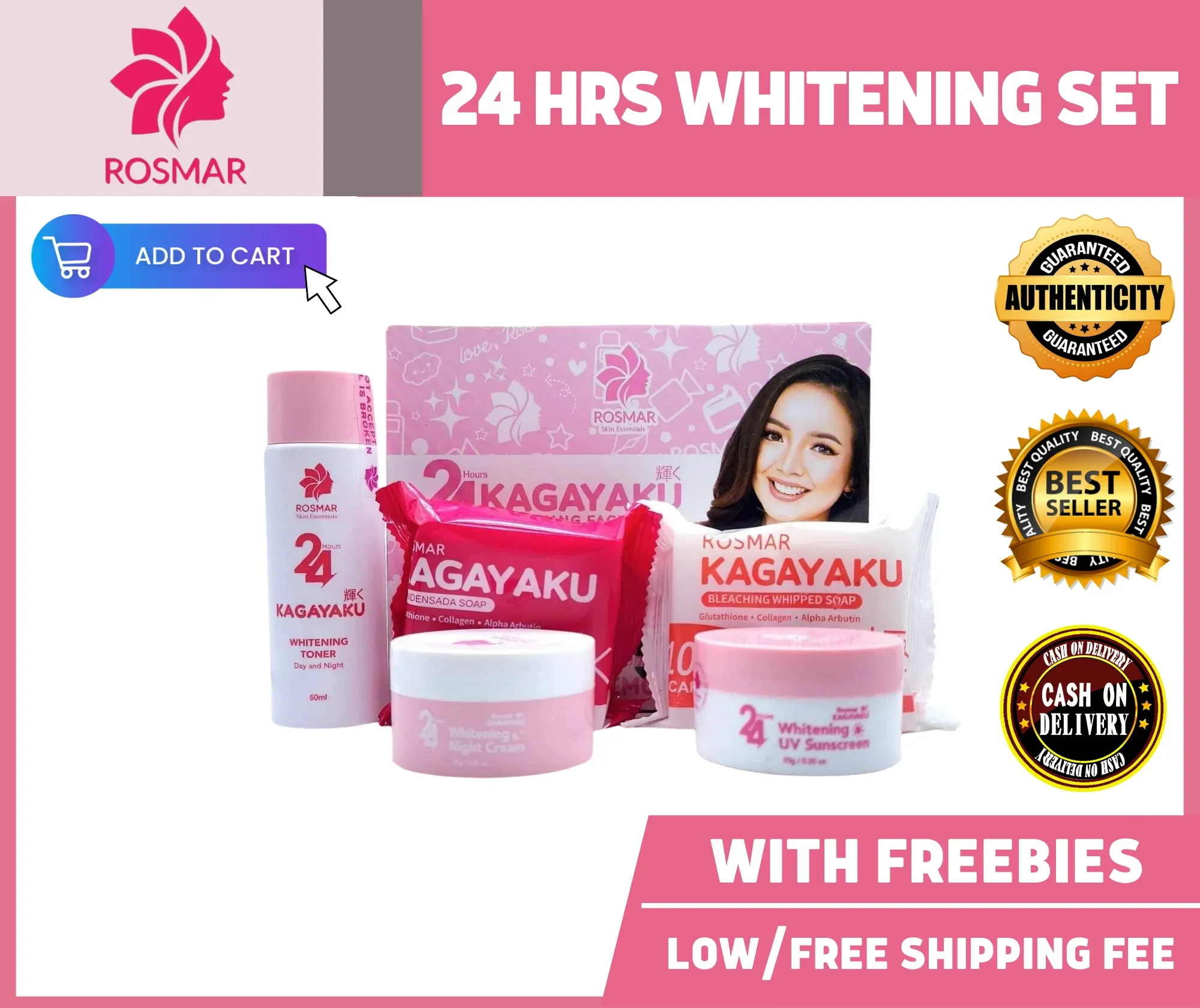 ROSMAR KAGAYAKU 24HRS WHITENING SET Lazada PH Rosmar Kagayaku 24hrs Whitening Set