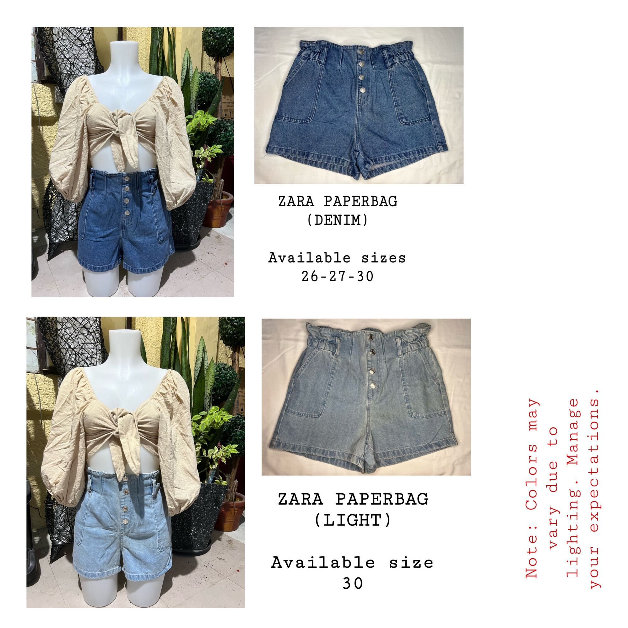 zara paper bag shorts