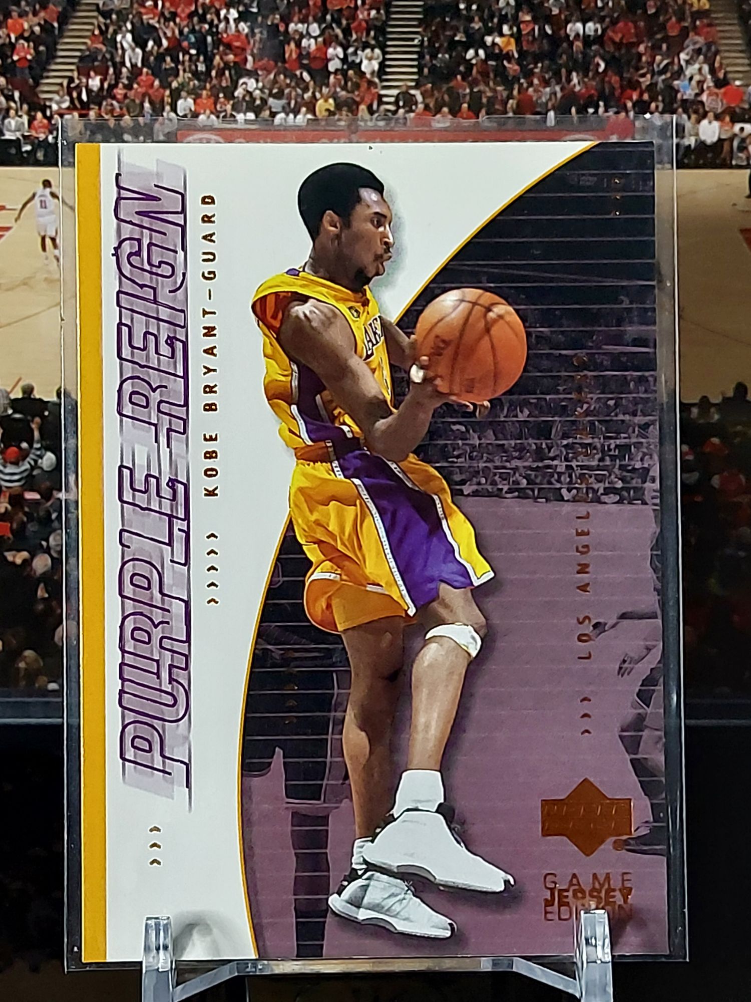 kobe Bryant Purple Reign Los Angeles Lakers Upper Deck Game Jersey Edition