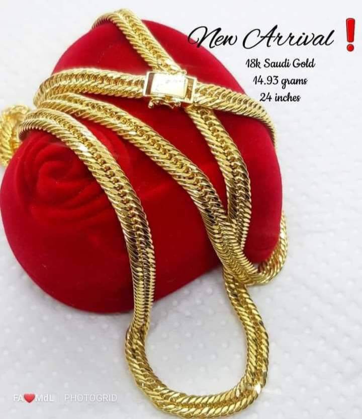 アクセサリー K18 Saudi Gold Necklace triple lock K18 Saudi Gold Necklace triple lock - メルカリ