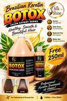 Brazilian Keratin Botox Hair Treatment 1 Gallon + Free 250ml 80% Straightening (Authentic Formula)